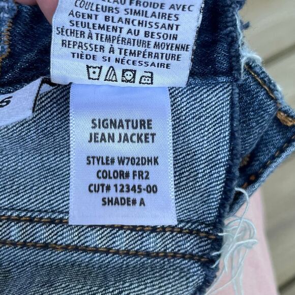 Hudson Women's Signature Jean Jacket Blue Denim Cropped Size S - Picture 8 of 9